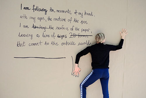 Anna Maria Nowak, schreibt nicht, was sie denkt. © Kunstverein Archipelago ontraces nowak